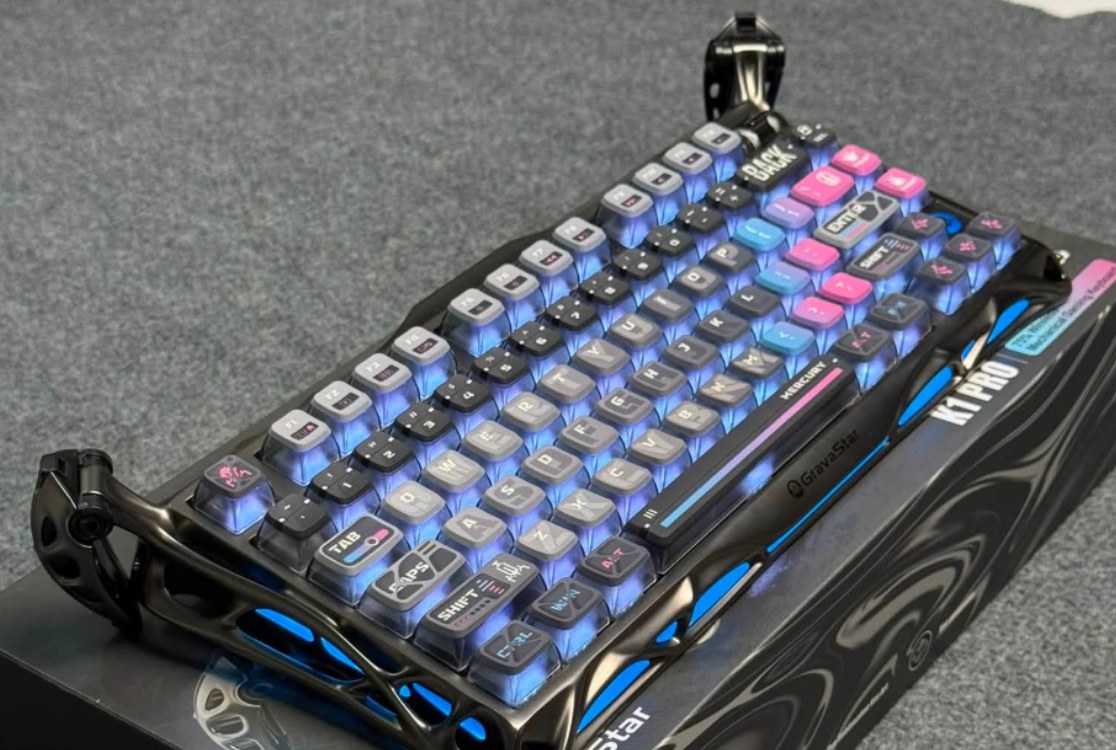 Bàn phím cơ cao cấp GravaStar K1 Pro case nhôm CNC